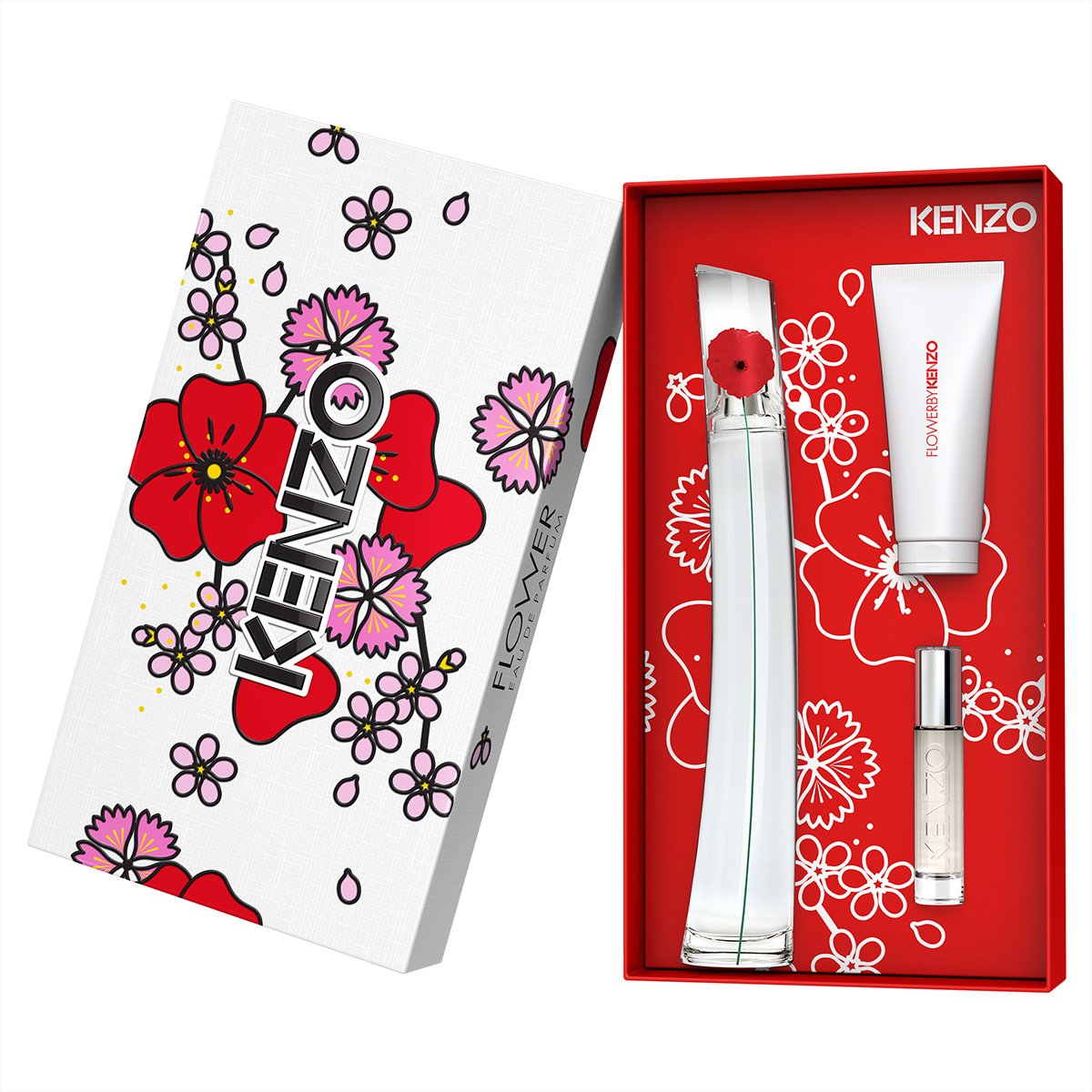 Set Fragancia para Mujer Flower By Kenzo Eau de Parfum 100Ml Perfumero de Viaje 10Ml