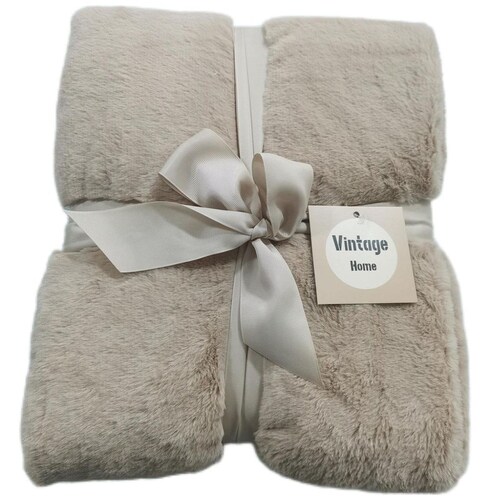 Frazada Faux Arena Vintage Home