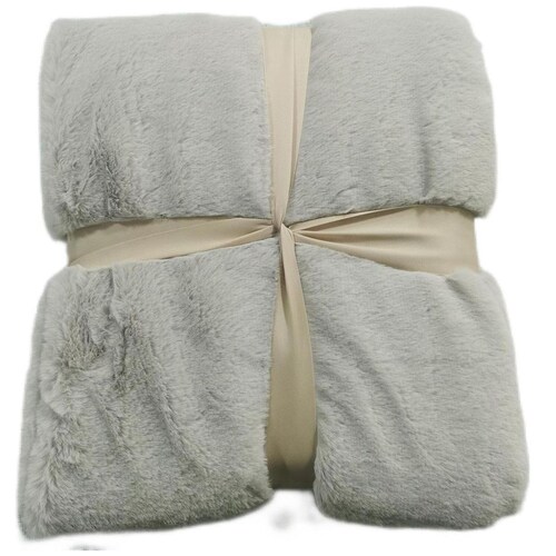 Frazada Faux Gris Vintage Home