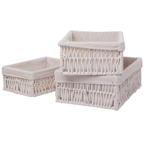 S/3 Canastas Organizadoras Cuerdas Vintage Home