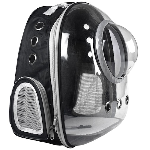 Mochila con Burbuja para Mascota Negro Fancy Pets
