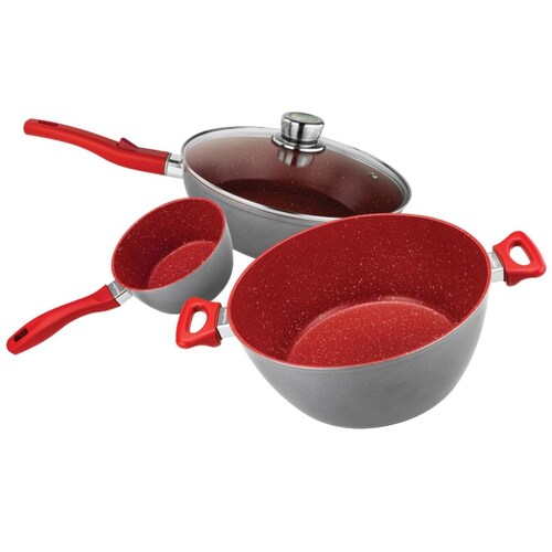 Grande Set Rojo con Mango Removible 7 Pzas Flavorstone