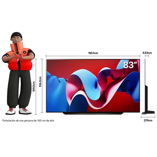 Pantalla LG Oled Evo 83 Pulgadas 4K Smart Tv con Thinq Ai Oled83C4Psa