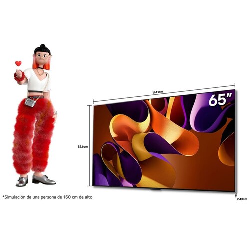 Pantalla LG Oled Evo 65 Pulgadas 4K Smart Tv con Thinq Ai Oled65G4Psa