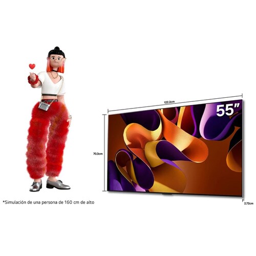 Pantalla LG Oled Evo 55 Pulgadas 4K Smart Tv con Thinq Ai Oled55G4Psa