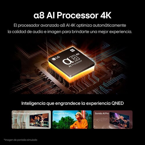 Pantalla LG Qned 75 Pulgadas 4K Smart Tv con Thinq Ai 75Qned85Tsa