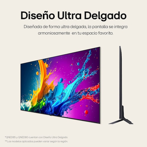 Pantalla LG Qned 65 Pulgadas 4K Smart Tv con Thinq Ai 65Qned80Tsa
