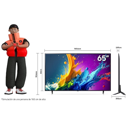 Pantalla LG Qned 65 Pulgadas 4K Smart Tv con Thinq Ai 65Qned80Tsa