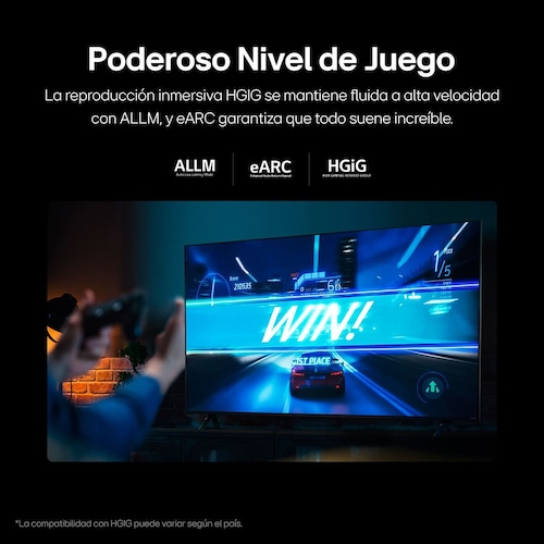 Pantalla LG Qned 65 Pulgadas 4K Smart Tv con Thinq Ai 65Qned80Tsa