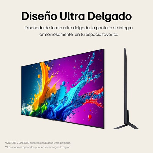Pantalla LG Qned 55 Pulgadas 4K Smart Tv con Thinq Ai 55Qned80Tsa