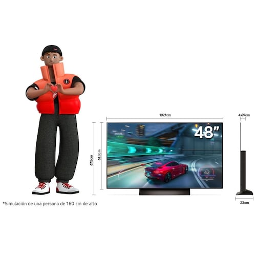 Pantalla LG Oled Evo 48 Pulgadas 4K Smart Tv con Thinq Ai Oled48C4Psa