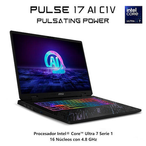 Laptop Gaming Msi Pulse 17 Ai C1Vfkg Nvidia Geforce Rtx 4060 Intel Core Ultra 7 16Gb 1Tb Ssd