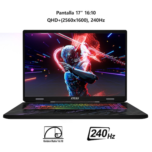 Laptop Gaming Msi Pulse 17 Ai C1Vfkg Nvidia Geforce Rtx 4060 Intel Core Ultra 7 16Gb 1Tb Ssd