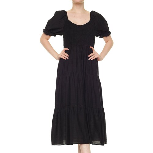 Vestido Largo con Olanes y Smock para Mujer Philosophy Jr Collec