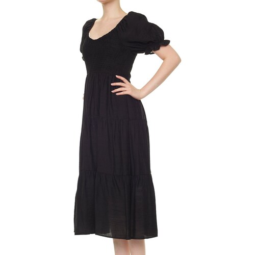 Vestido Largo con Olanes y Smock para Mujer Philosophy Jr Collec
