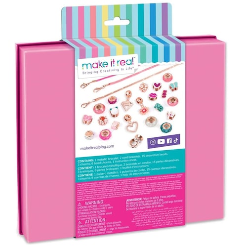 Pulseras de Charms de Halo Rosa Princesa