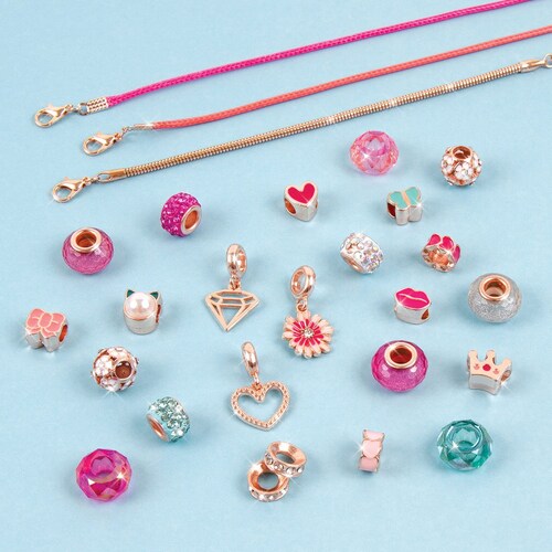 Pulseras de Charms de Halo Rosa Princesa