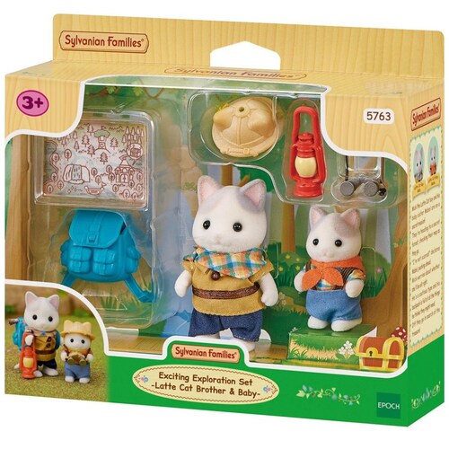Set de Exploradores, Bebe Gato Latte y Hermano