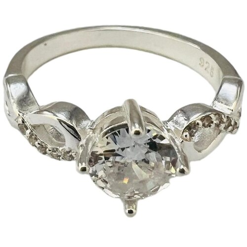 Anillo Solitario Plata .925 Infinito Golden Wishes