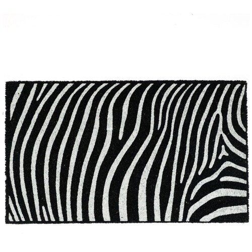 Tapete Home & Details Cebra 45X75Cm Negro/blanco