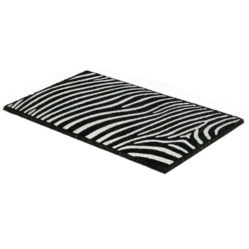 Tapete Home & Details Cebra 45X75Cm Negro/blanco