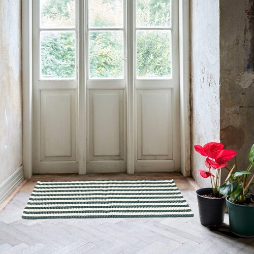 Tapete Home & Details Lineas 60X90Cm Verde/blanco