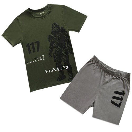Pijama Estampado Halo Playera y Short para Hombre