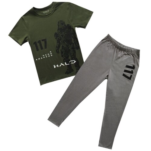Pijama Estampado Halo Playera y Pantalón para Hombre