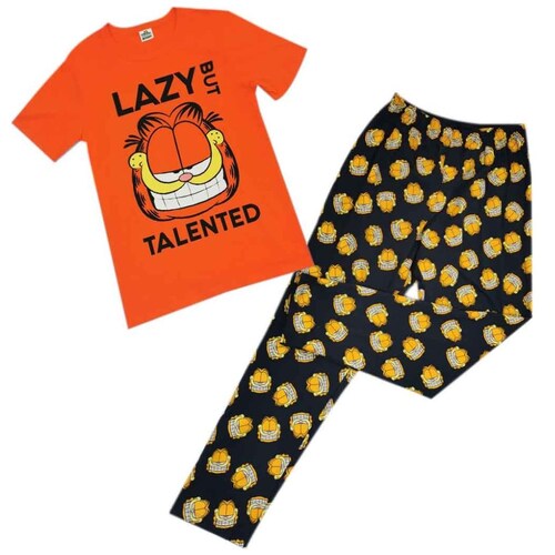 Pijama Estampado Garfield Playera y Pantalón para Hombre