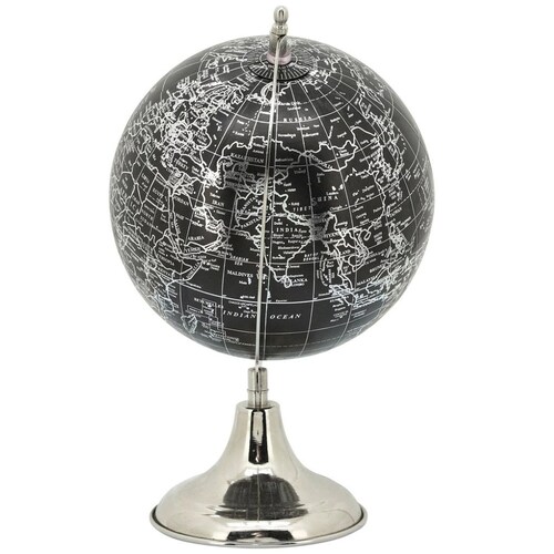 Globo Terráqueo Papel 33.02 Cm Negro Sagebrook