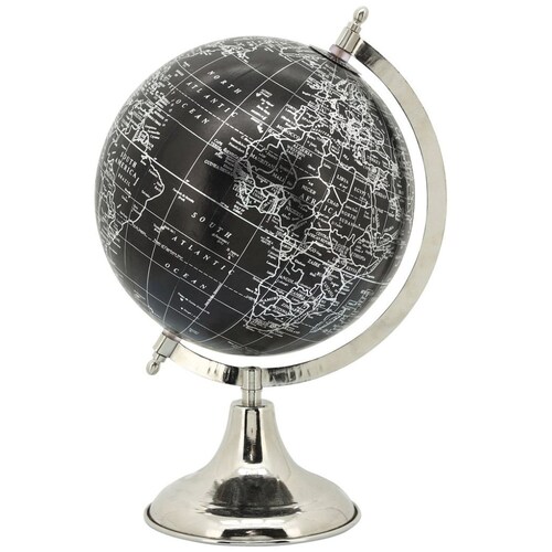 Globo Terráqueo Papel 33.02 Cm Negro Sagebrook