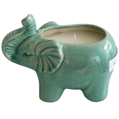 Set 4 Velas Elefante de Cerámica 14.81 Cm Multi Sagebrook