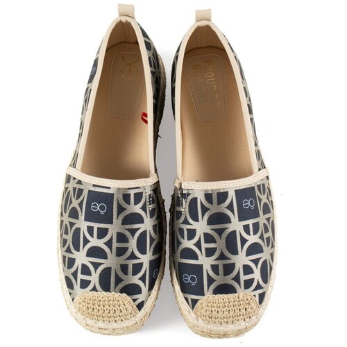 Alpargata Flat con Logo Azul Cloe