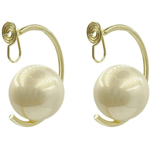 Aretes Clip Perla Dorado Aktuales