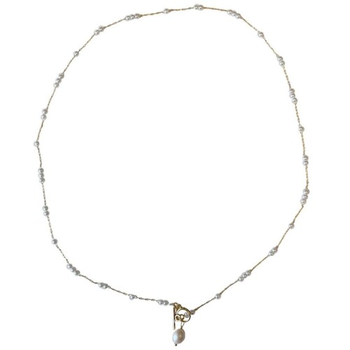 Collar Cadena Larga Perla Aktuales