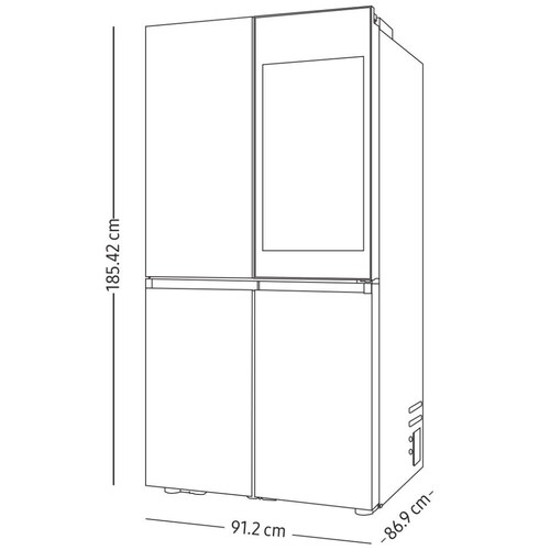 Refrigerador Bespoke Family Hub 29Ft Rf29Db9950Qdem Acero Samsung