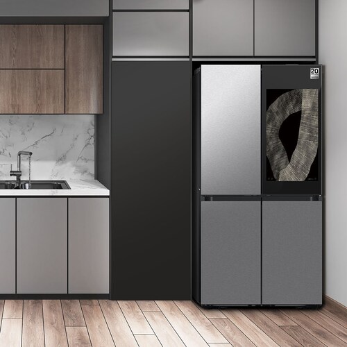 Refrigerador Bespoke Family Hub 23Ft Rf23Db9950Qdem Acero Samsung