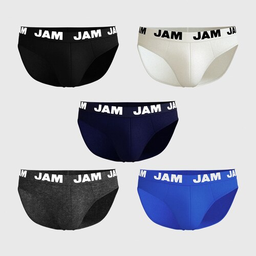Trusa Brief Jam Colores Básicos para Hombre (5 Pack)