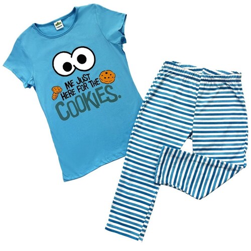 Pijama Manga Corta Y Pantalón Plaza Sésamo para Mujer