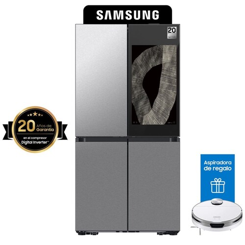 Refrigerador Bespoke Family Hub 29Ft Rf29Db9950Qdem Acero Samsung