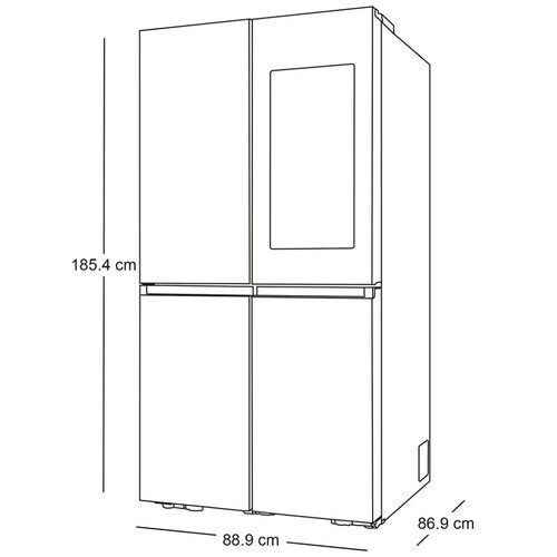 Refrigerador Bespoke Family Hub 29Ft Rf29Db9950Qdem Acero Samsung