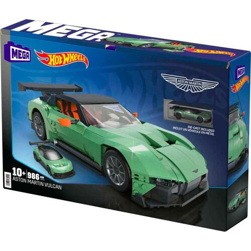 MEGA Hot Wheels - Aston Martin Vulcan, Set da costruzione con 635 pezzi
