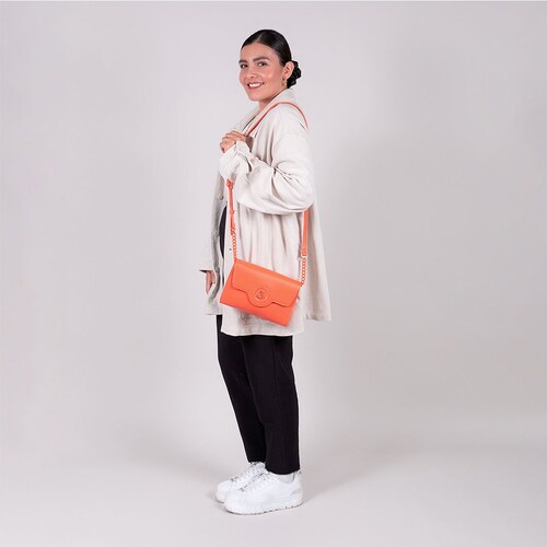 Bolso Crossbody Naranja Newyork Barbie By Gorett para Mujer