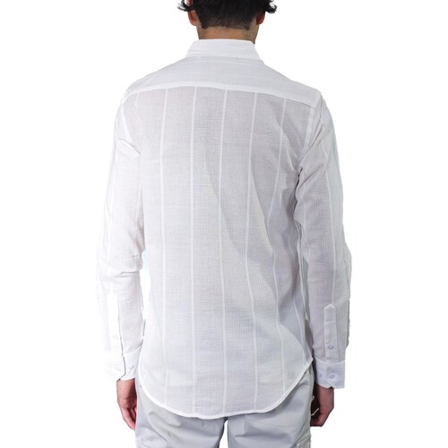 Camisa Casual Usport de Lino Diseño Liso para Hombre