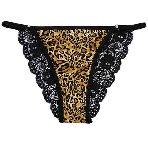 Tanga Microfibra Animal Print con Encaje Zelina