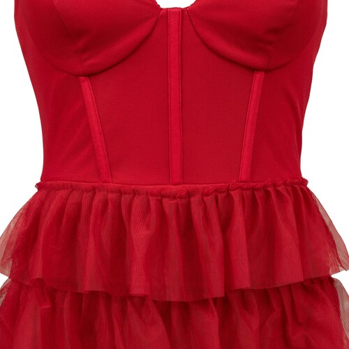 Vestido Largo de Tul Pink Gallery para Mujer