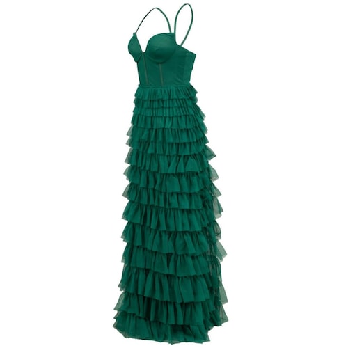 Vestido Largo de Tul Pink Gallery para Mujer
