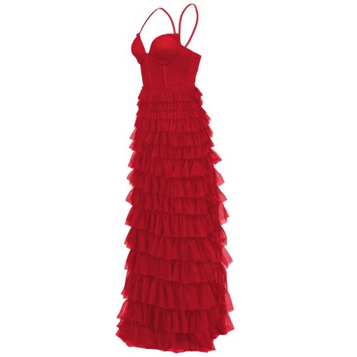 Vestido Largo de Tul Pink Gallery para Mujer