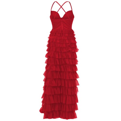 Vestido Largo de Tul Pink Gallery para Mujer