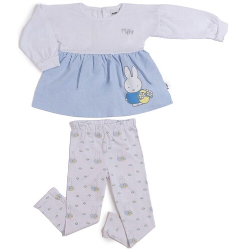 Conjunto para Bebé 2 Piezas Vestido Manga Larga Conejo con Leggins Miffy